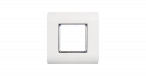 Настенная лицевая панель NMC-PL1PM-WT под 1 вставку типа Mosaic 45х45мм, с подрамником, белая. NIKOM
