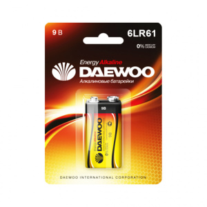 Батарейка 6LR61 Daewoo Energy Alkaline BL-1(крона)