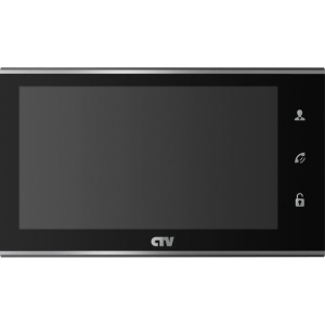 Видеодомофон CTV-M2702MD В(чёрный), монитор видеодомофона, 7", Hands free, встроенный детектор движе
