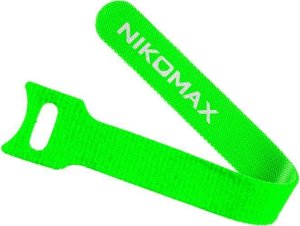 Стяжка-липучка NIKOMAX с мягкой пряжкой, 150х12мм, для пучков до 35мм, зеленая, уп-ка 10шт.