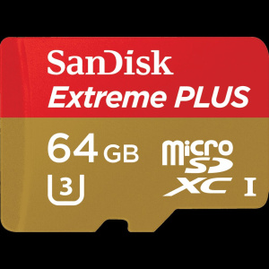 Карта памяти microSDHC 32Gb Sandisk Extreme  UHS-I, 80 МБ/с, Class 10, переходник SD