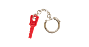 Ключ для коммутационных шнуров с замком, с брелком NIKOMAX,  красный