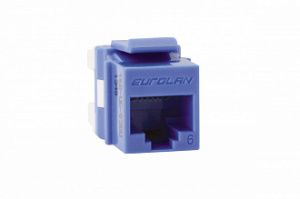 Модуль UTP категории 6 keystone, синий. 16B-U6-03BU. Evrolan