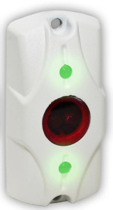 Кнопка выхода ЦИКЛОП ИК(белый) бесконтактная кнопка выхода накладная, металлическая, с индикацией,