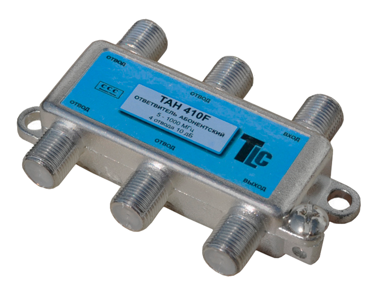 Ответвитель TAH 412F на 4 отвода на 12 dB,5-1000MHz, F-разъем. TLC