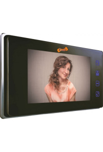 Видеодомофон J2000-DF-Венеция(чёрный), монитор видеодомофона, цветной LCD TFT 7", 2 входа под вызывн