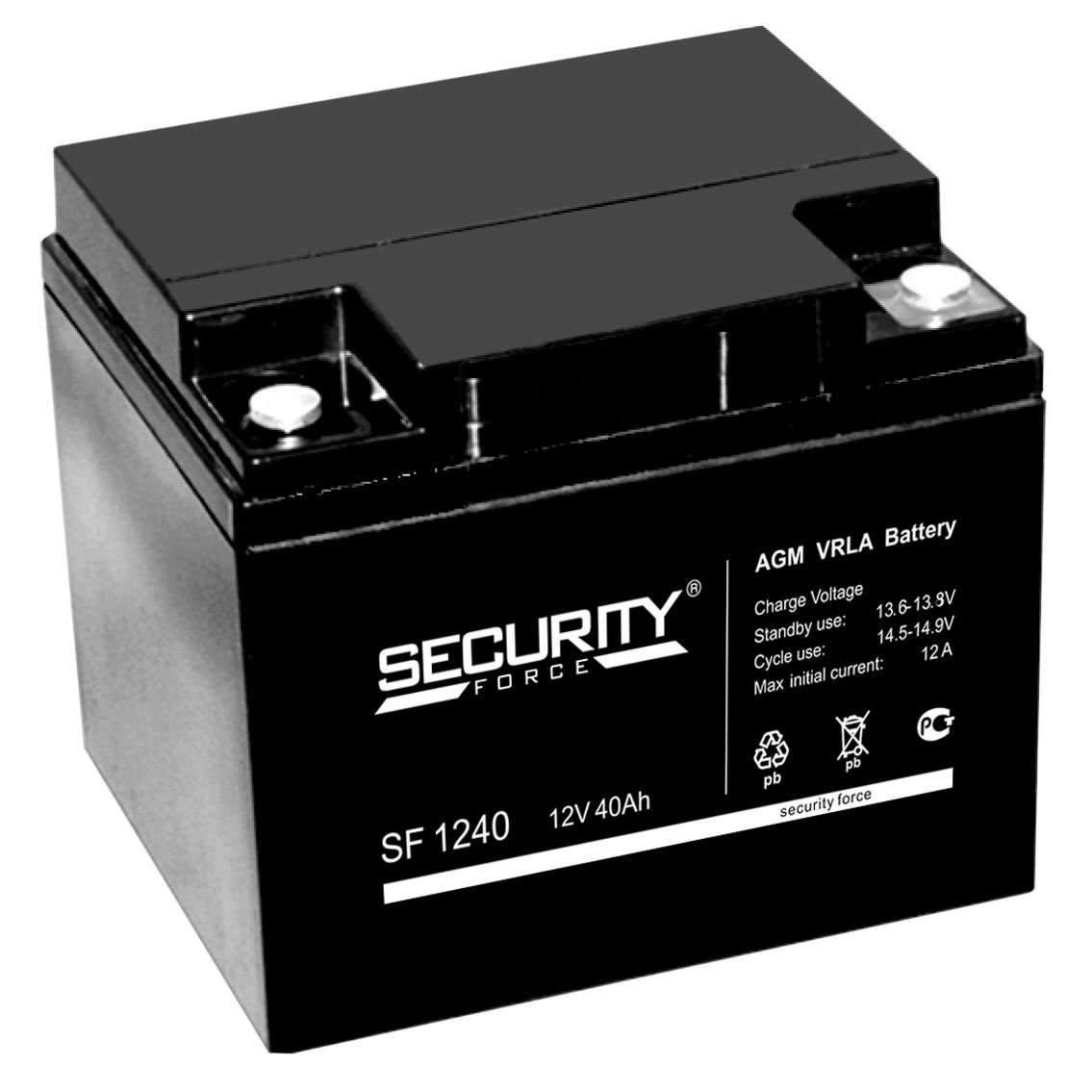 Аккумулятор SF1240,12В/40Ач. Security Force 