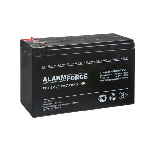 Купить Аккумулятор Alarm Force FB 12V 7.2A/ч, герметизированный свинцово-кислотный