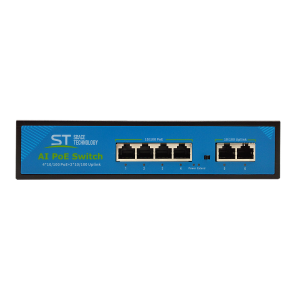 Коммутатор ST-S140POE (2М/100W/А) PRO, Switch POE 4-х портовый для обеспечения  проводных сетей напр