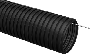 Труба гофрированная ПНД 25 с зондом, чёрная (50м.) IEK