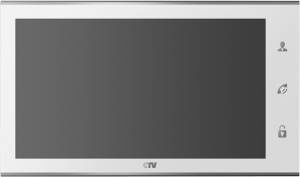 Видеодомофон CTV-M4105AHD W(белый) Full HD, 10",  стеклянная сенсорная панель управления "Easy Butt