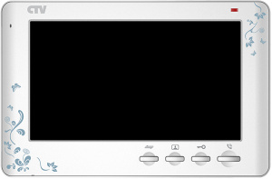 Видеодомофон CTV-M1704SE, 7" TFT LCD, со сменными передними панелями (серебристый металлик, "шампань