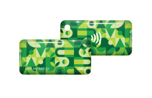 Брелок RFID MIFARE ID 4 byte nUID (зеленый), бесконтактный, частота: 13,56 МГц. ISBC  
