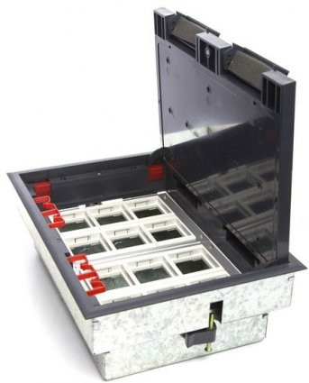 Купить Люк Ecoplast 70012 LUK/12 в пол на 12 модулей (45х45мм) в комплекте с коробкой и суппортами