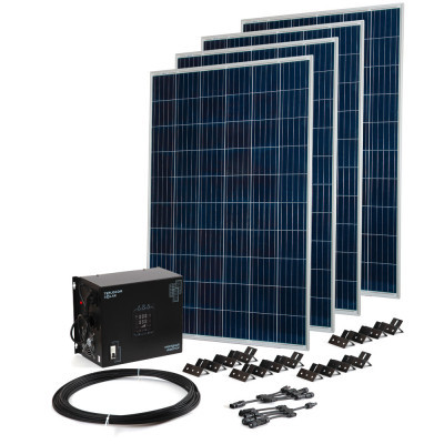Купить Комплект Teplocom Solar-1500+Солнечная панель 250Вт х4 кабель 10 м MC4 коннекторы