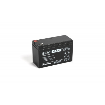 Купить Аккумулятор SKAT SB 1209 свинцово-кислотный AGM 12V 9Ач Iзар. 2,7 А