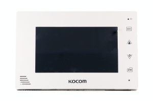 Видеодомофон KCV-A374SD 12V(белый), цветной. 7" (PAL/NTSC), 4-х проводный. Подключение до 2