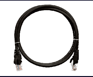 Коммутационный шнур NETLAN черный  3м  PVC нг(B) EC-PC4UD55B-BC-PVC-030-BK-10  U/UTP 4 пары, Кат.5е 
