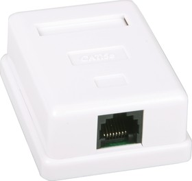 Купить Розетка компьютерная 1-порт RJ-45 (8P8C), cat 5e, внешняя