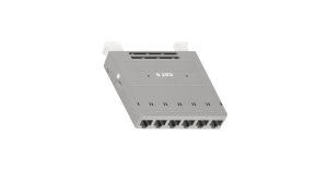 Модуль-вставка NMC-CJ06UE2-1S-GY кассетный NIKOMAX, для панели серии CJ, 1 слот, 6 портов, Кат.6 (Кл