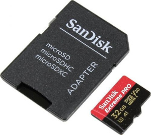 Карта памяти microSDHC 32Gb Sandisk + SD Adapter + Rescue Pro Deluxe 100MB/s A1 C10 UHS-I U3