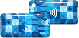 Брелок RFID MIFARE ID 4 byte nUID (синий), бесконтактный, частота: 13,56 МГц. ISBC  