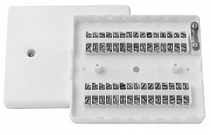 Коробка КРТП 15х2 распределительная плоская 30ти-клеммная, 104х120х28 мм 