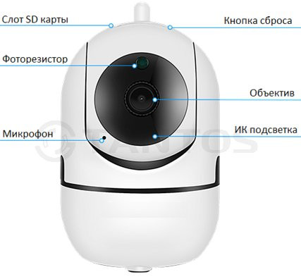Купить Видеокамера IP-видеокамера iРотор Видеокамера Wi-Fi купольная наклонно - поворотная с ИК подсветкой 