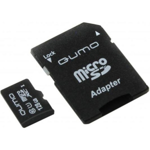 Карта памяти мicroSDXC 128Gb Qumo Class10 SD adapter UHS-I 