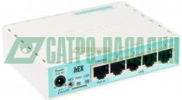 Маршрутизатор (роутер) MIKROTIK RB750GR3, белый, EX, 5x10/1000 LAN;QCA9556 720MHz CPU, PoE-in (passi