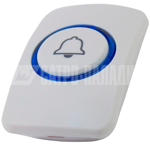 Кнопка вызова TSw-BR1 радиоканальная 1 кнопочная прямоугольного дизайна цвет "белый" материал пласти