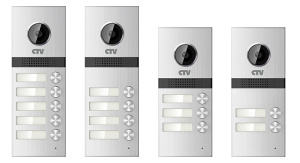 Видеопанель CTV-D4MULTI для видеодомофона на 4  абонента, разрешения (1000 ТВЛ.), 120° по горизонтал