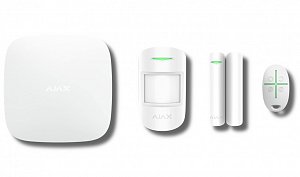 Комплект StarterKit Plus (white) радиоканальной сигнализации Ajax в составе: Ajax Hub Plus- 1 шт., A