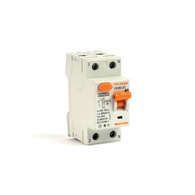 Купить Устройство Защитного Отключения 6kA 300mA 2П 40А тип АС 240/415В TEPLOCOM