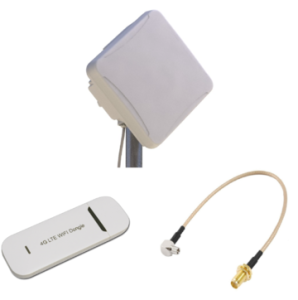 Комплект усиления связи  Усилитель для дома 4G комплект с направленной антенной и модемом Мелдана