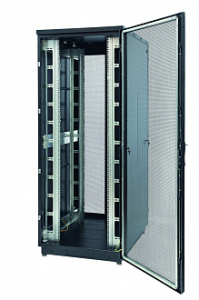Шкаф Racknet S3000 42U 600 × 800, передняя дверь перфорированная одностворчатая, задняя дверь перфор