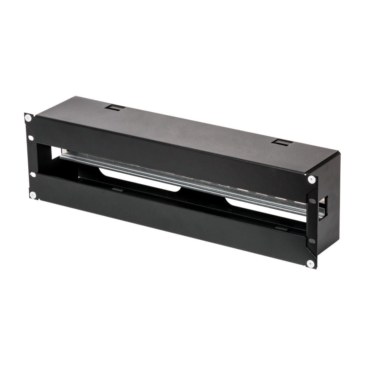Панель 19" с DIN-рейкой, 3U, Ш481хВ133хГ97мм, черная