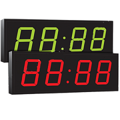 Электронное табло Импульс-410-EURO-R-SS Часы для отображения текущего времени и даты в попеременном 