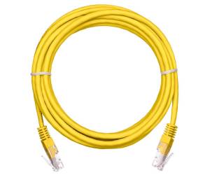 Коммутационный шнур NETLAN желтый  0.5м  PVC нг(B) EC-PC4UD55B-BC-PVC-005-YL-10  U/UTP 4 пары, Кат.5