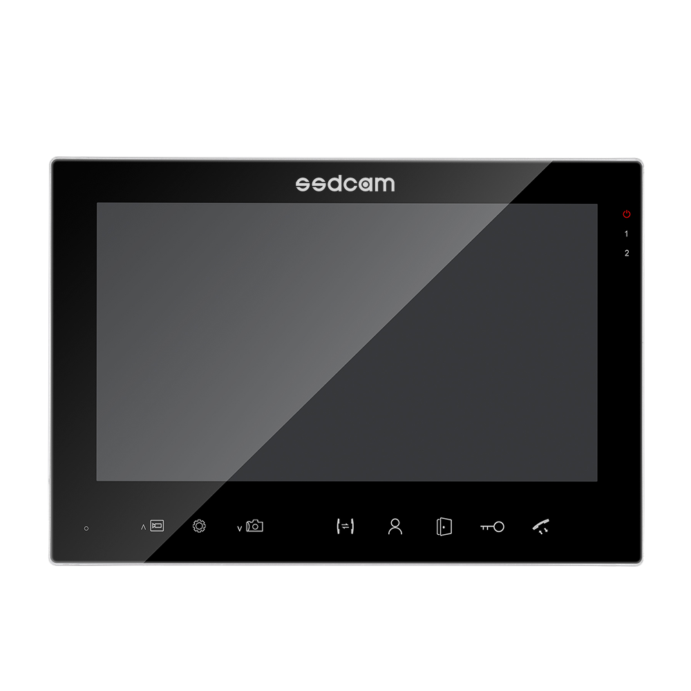 Видеодомофон SD-760HW (черный) 7" TFT LCD монитор видеодомофона AHD , разрешение 1024х600, продолжит