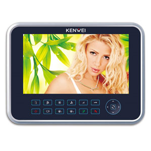 Видеодомофон KW-129C  9", LCD TFT, hands-free, сенсорное управление, Макс.подключение: 2 вызывные па