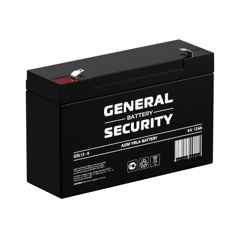Купить Аккумулятор GSL 6-12 6V 12А/ч General Security