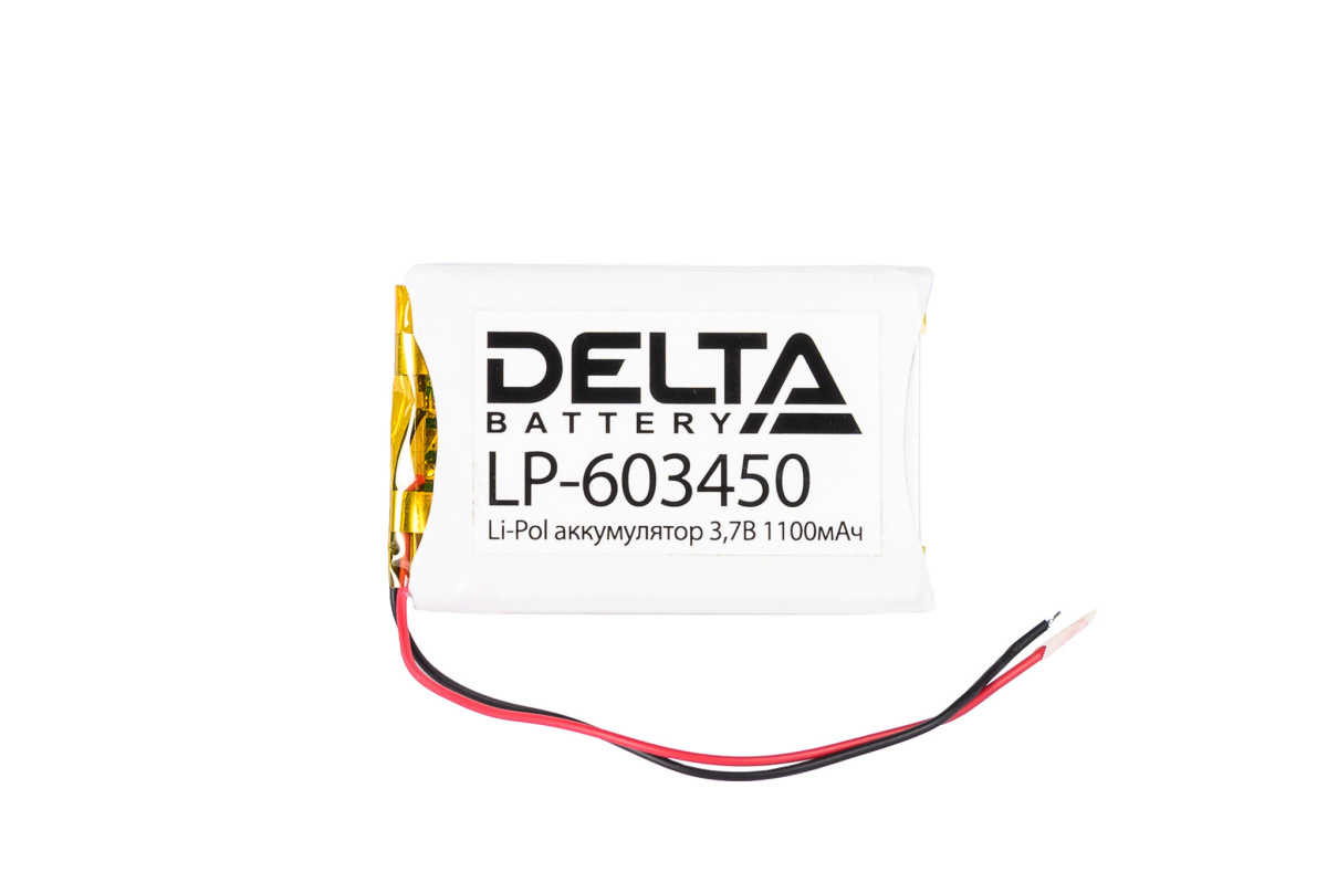 Аккумулятор Delta LP-603450 призматический (Li-Pol) 1100мАч 3.7 В