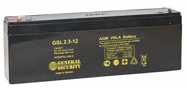 Купить Аккумулятор GSL 12V- 2,3A/ч. General Security