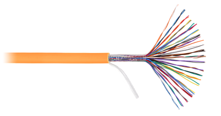 Купить Кабель NKL 5120C-OR NIKOLAN U/UTP 25 пар, Кат.3 (Класс C), 16МГц, одножильный, BC (чистая медь), 26A