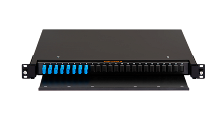Купить Оптический кросс NMF-RP08STUS2-TS-P1-1U-BK NIKOMAX 19&quot; Premium Line, 1U, укомплектованный на 8 порт