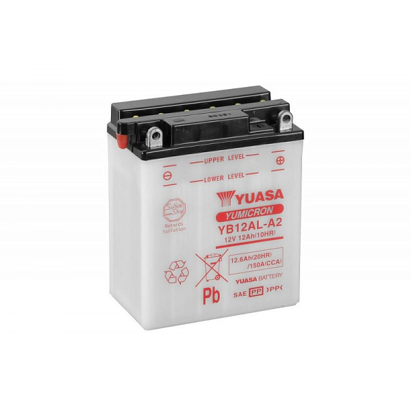 Купить Аккумулятор YUASA YB12AL-A2 с электролитом 12 В 12 Ач