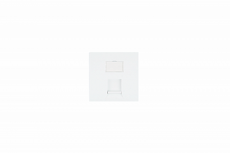 Купить Вставка NIKOMAX, британский формат, 50x50мм, 1 порт, под модули Keystone, со шторкой, белая