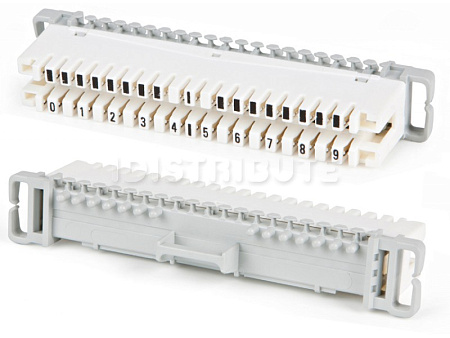 Купить Плинт KR-PL-10-BRK-0 Hyperline 10 пар с размыкаемыми контактами, маркировка с 0 до 9