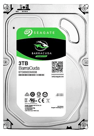 Купить Жёсткий диск 3Тб SEAGATE Barracuda ST3000DM008, 3.5&quot;, 7200 rpm, объем кэш-памяти кэш 64Mb, интерфейс
